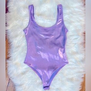 Forever 21 purple pink luminous body suit S